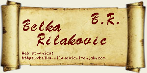 Belka Rilaković vizit kartica